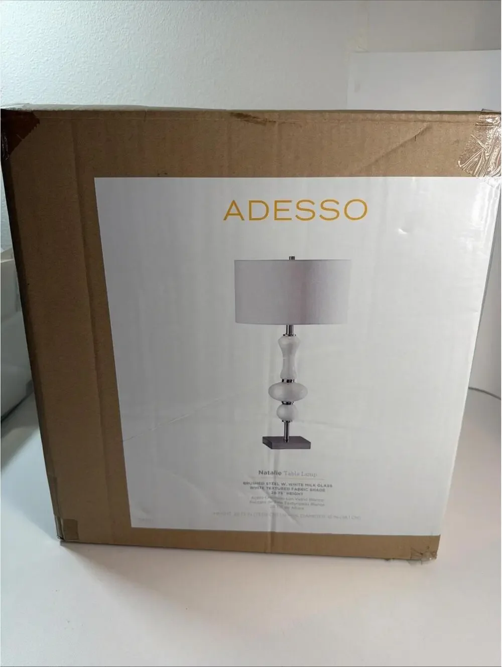 adesso natalie 28.75 inch table lamp model 5103-22 new in box